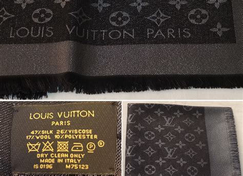 louis vuitton scarf tag authentic